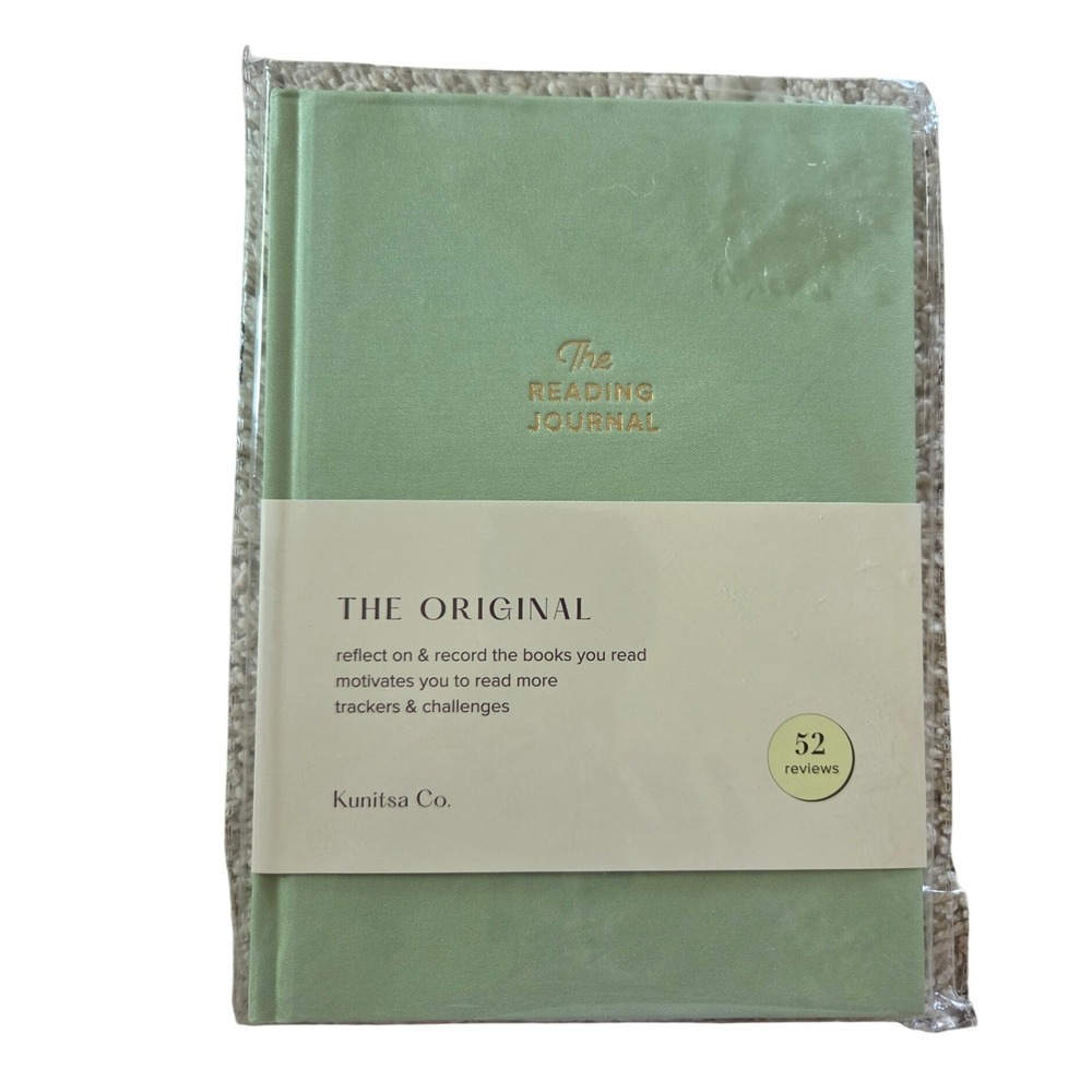 Kunitsa Co Reading Journal Unisex OS Green New Book‎ Tracker Log Hardcover